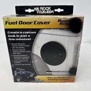 Rugged Ridge 11229.05 Black Non-Locking Gas Cap Door for Jeep Wrangler JK